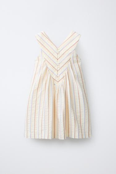 STRIPED DRESS - Ecru / Blue by Zara