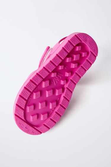 RUBBERISED CAGE SANDALS - Fuchsia by Zara - Image 6