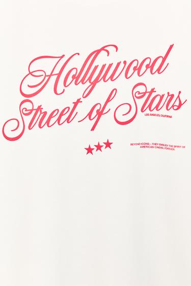 HOLLYWOOD PRINT T-SHIRT - White by Zara - Image 5
