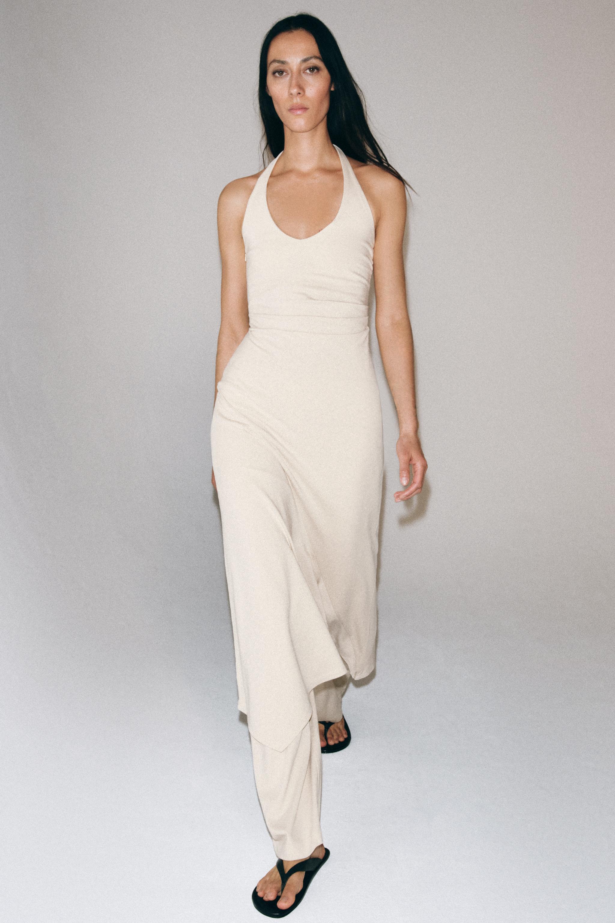 Women's Beige Dresses | ZARA United States Women's Beige Dresses | ZARA United States