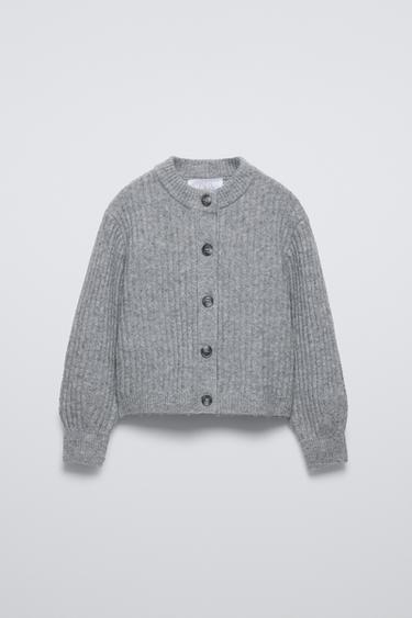 SOFT-TOUCH KNIT CARDIGAN - Mid-grey by Zara