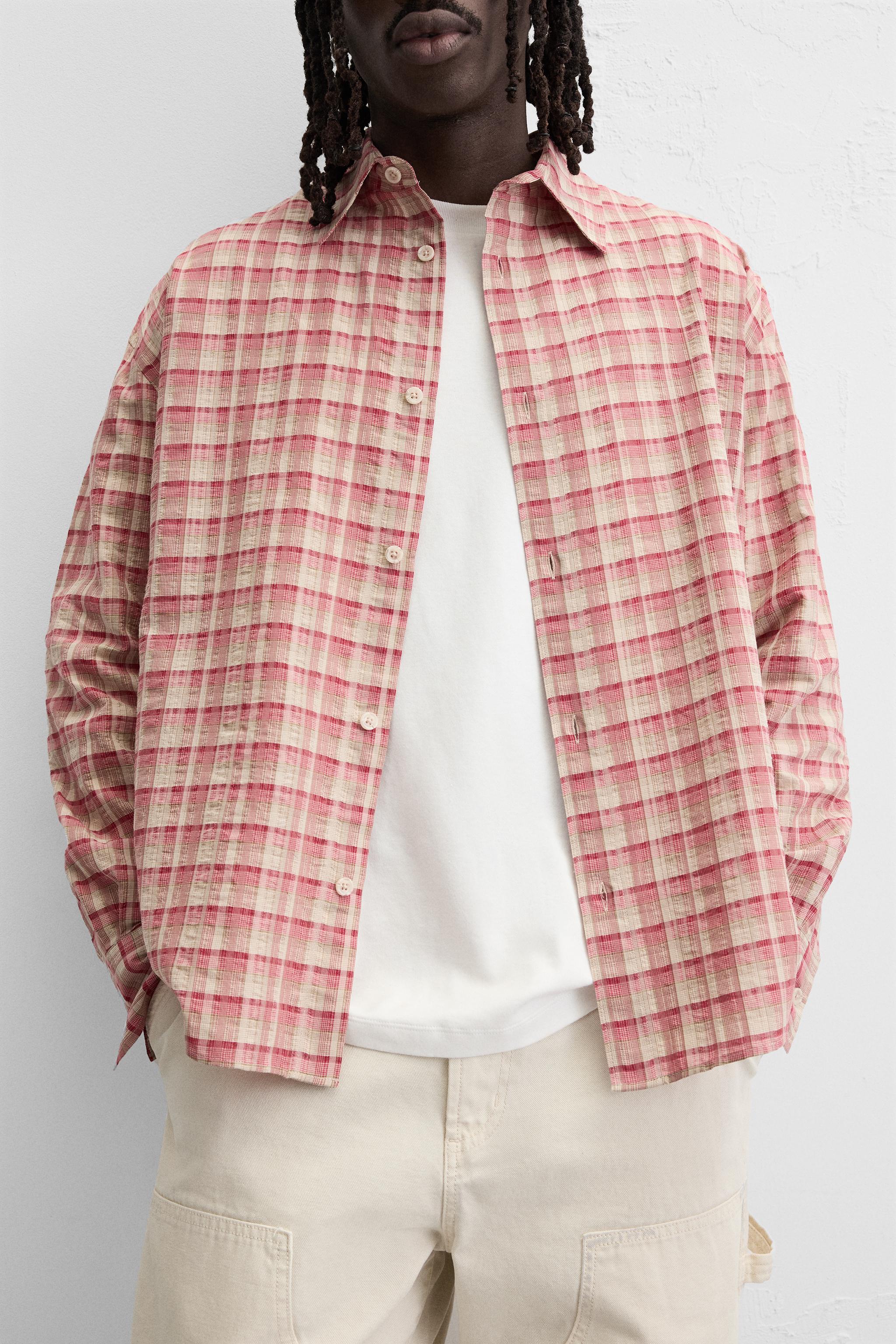 CHECK SHIRT - Pink | ZARA India