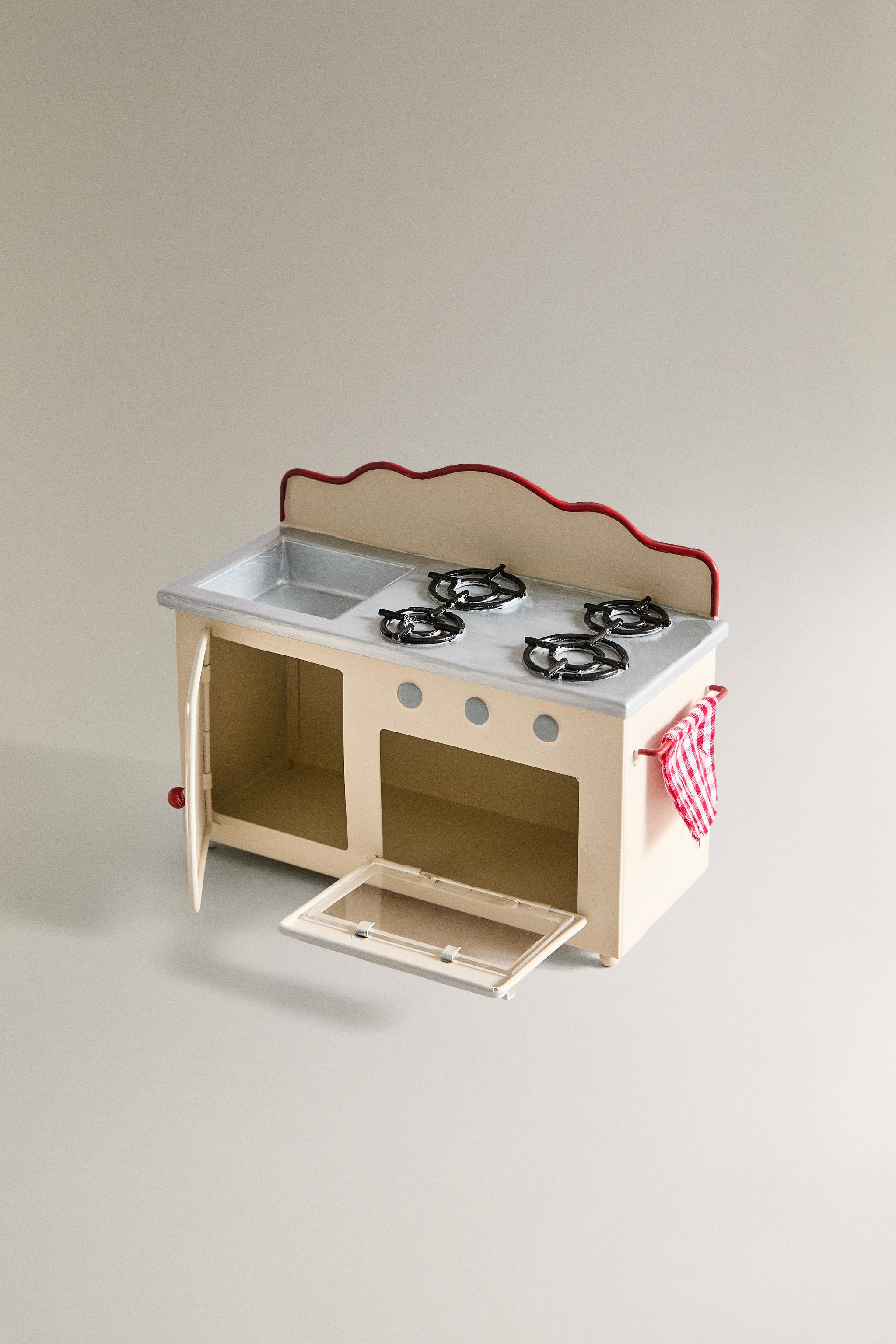 ZARA wood kitchen SET【新品】 KIDS' DOLL HOUSE KITCHEN TOY SET - white | ZARA Turkey