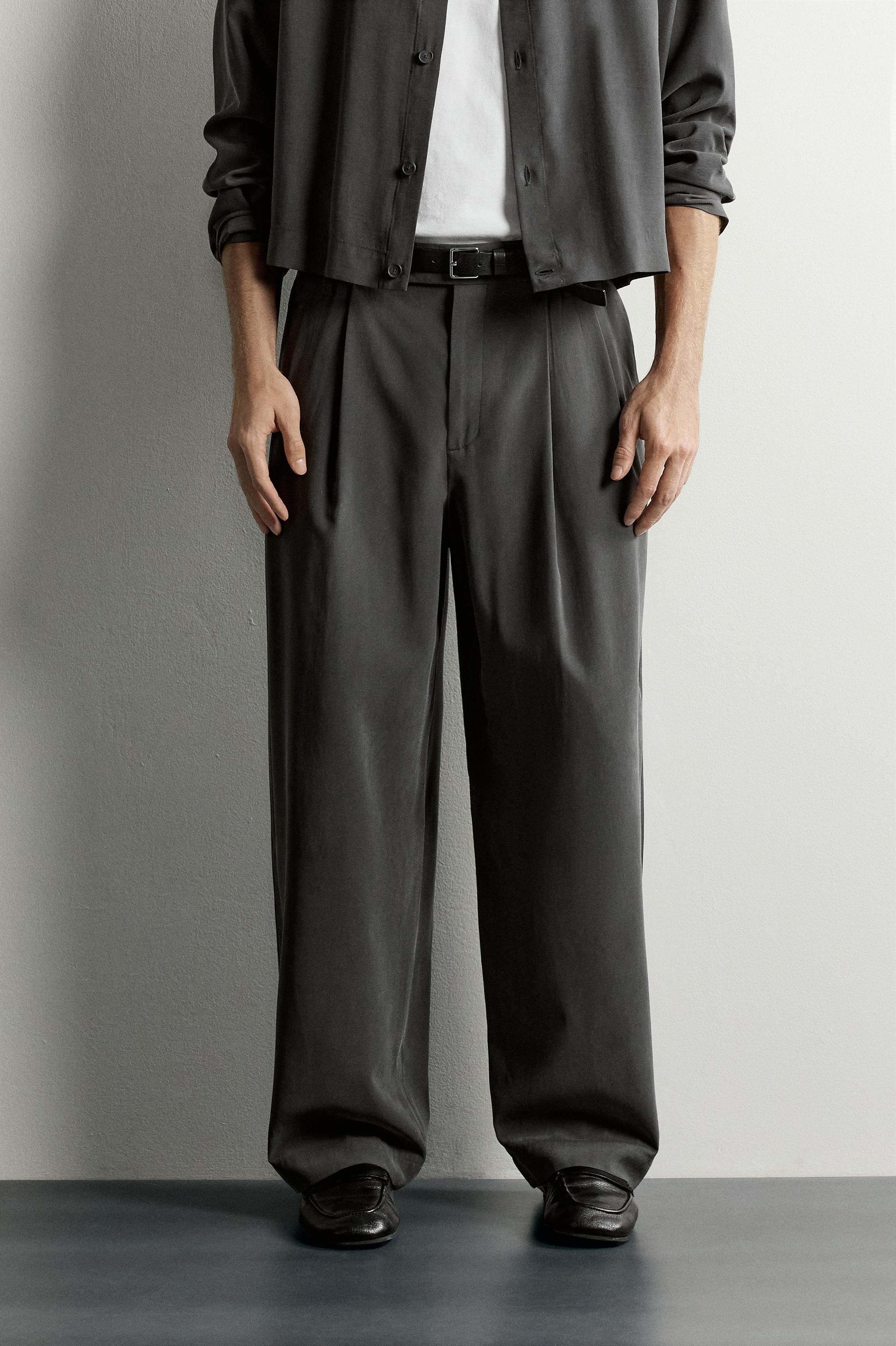 Zara RELAXED FIT PİLİLİ PANTOLON görsel 2