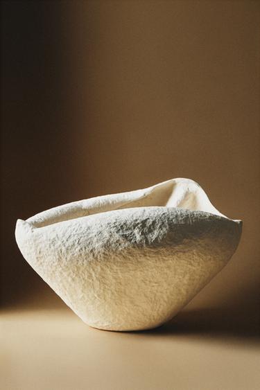 Zara PAPIER-MÂCHÉ VASE - Ecru