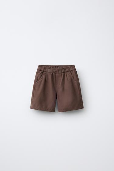 CANVAS BERMUDASHORTS - Brun fra Zara