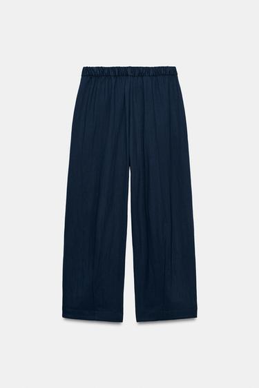 PANTALON BARREL ZW COLLECTION - Bleu encre de Zara - Image 5