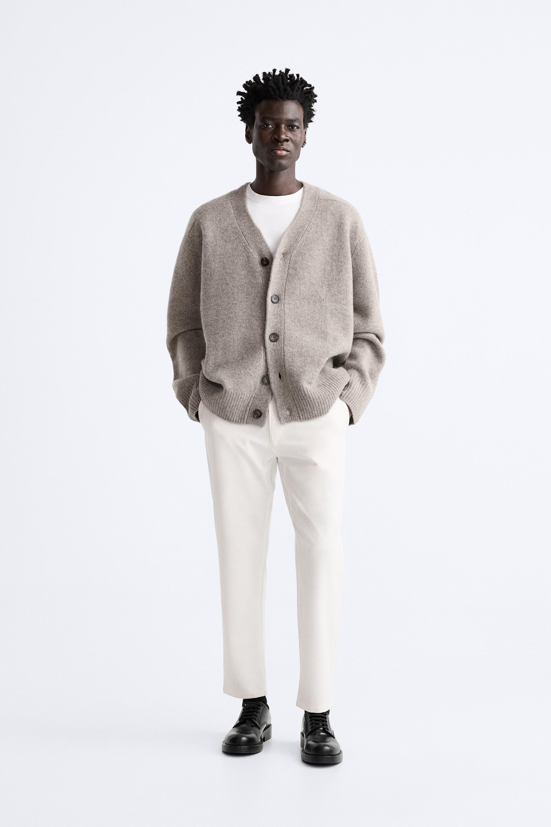 TEXTURED STRETCH PANTS - Oyster-white | ZARA Canada