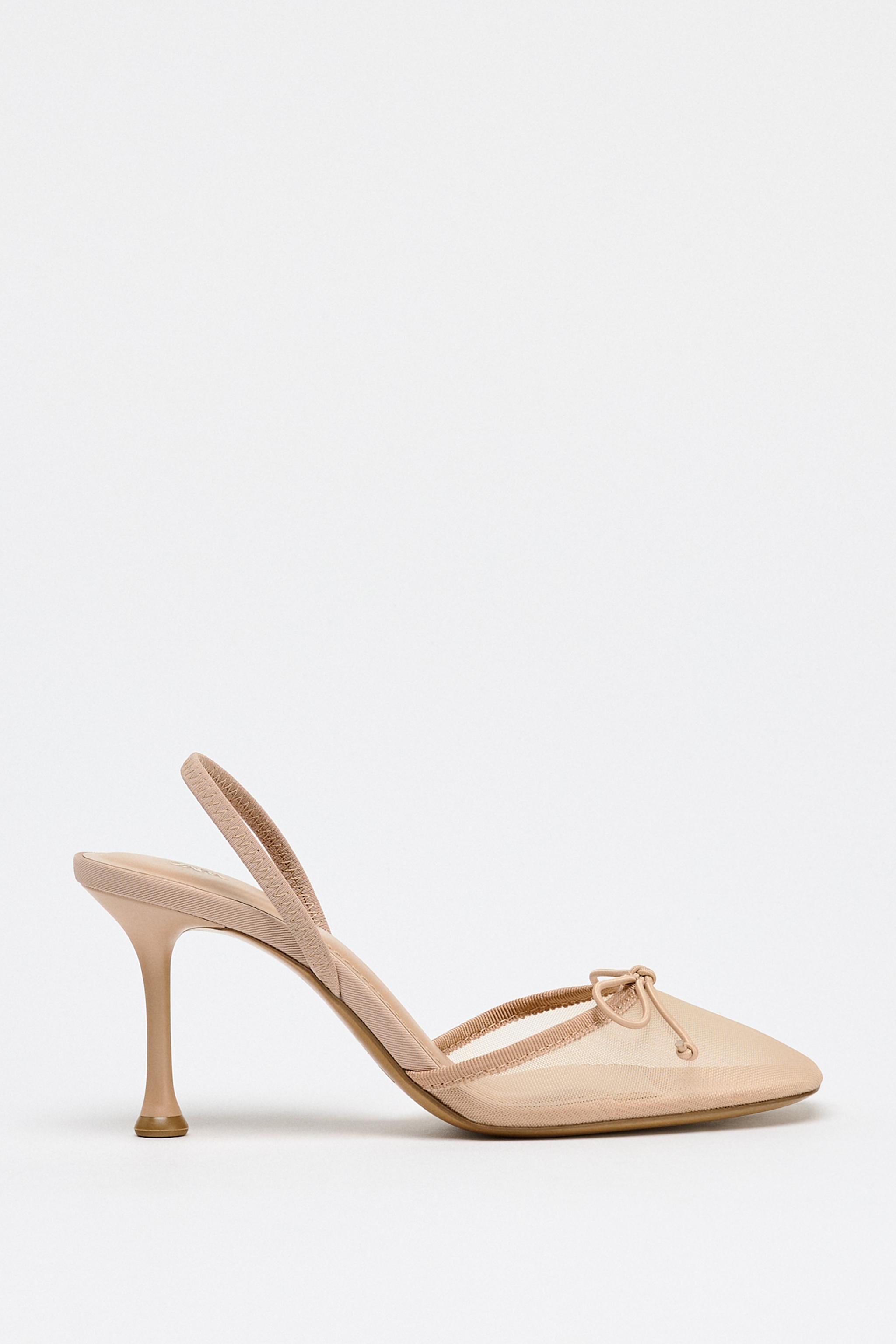 透け感★メッシュスリングバックシューズ/追跡有 メッシュ スリングバックシューズ - ベージュ | ZARA Japan / 日本
