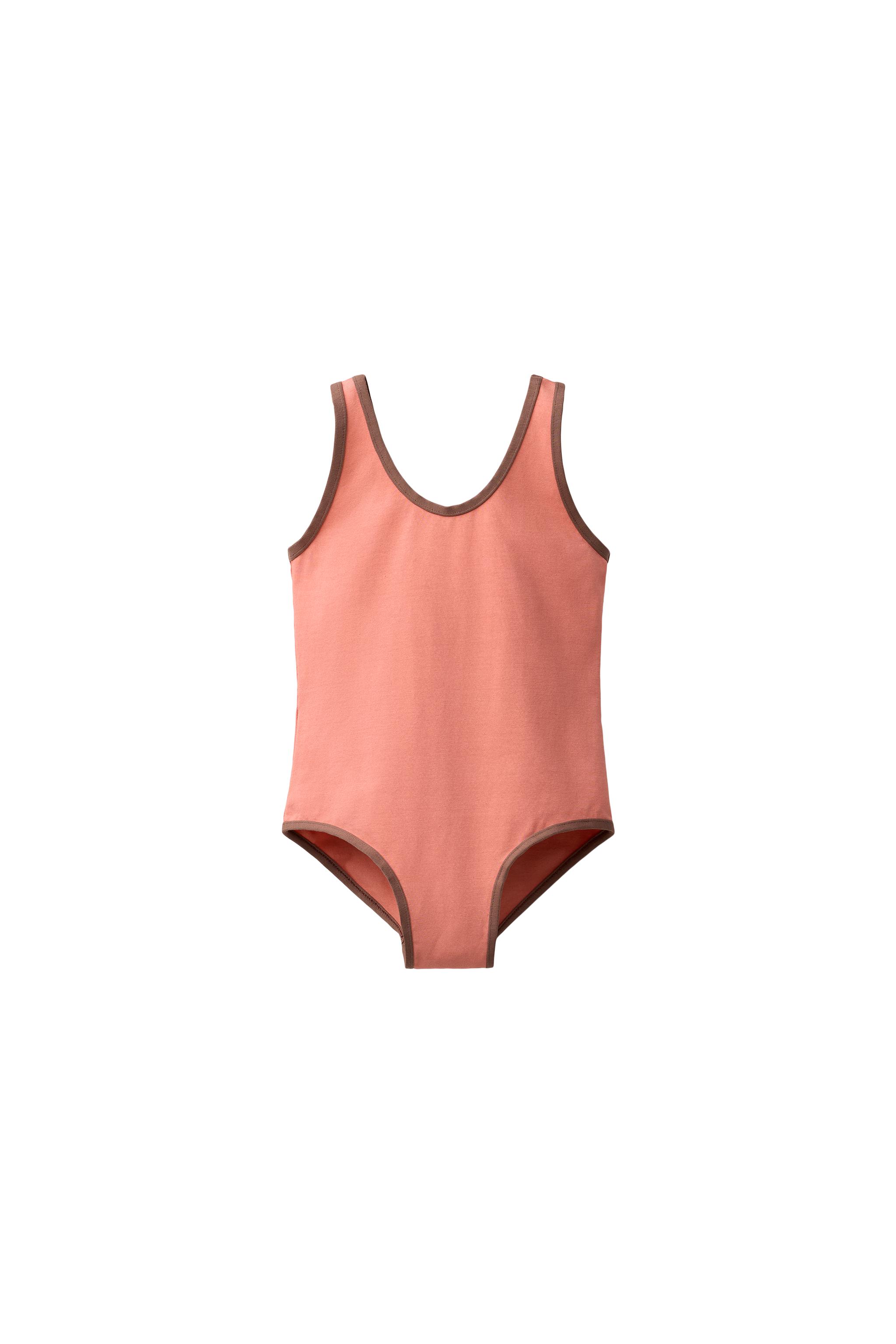 CONTRAST PIPING SWIMSUIT CREATED BY CARAMEL LONDON X ZARA - Dark