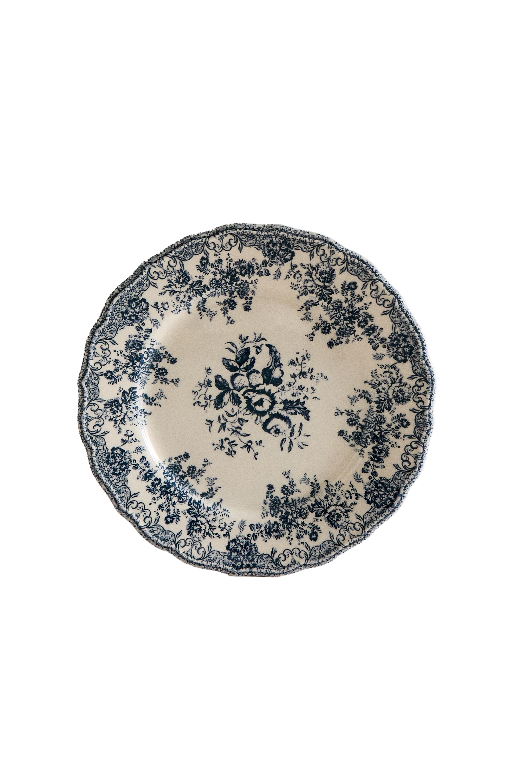 FLORAL EARTHENWARE DINNER PLATE