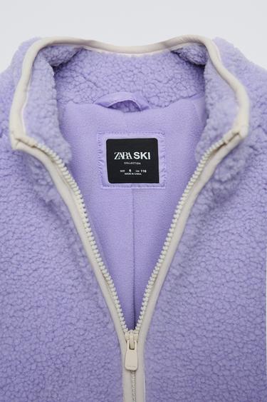 FAUX SHEARLING SKI COLLECTION JACKET - Ecru by Zara - Image 2