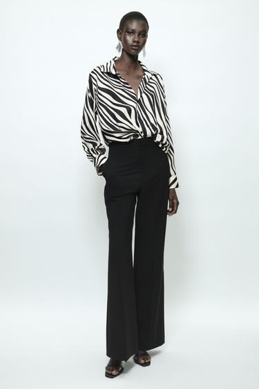 CAMISA ESTAMPADO ANIMAL - Negro / Crudo de Zara