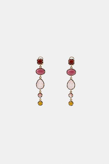 PENDIENTES PIEZAS RESINA JOYAS - Rosa de Zara