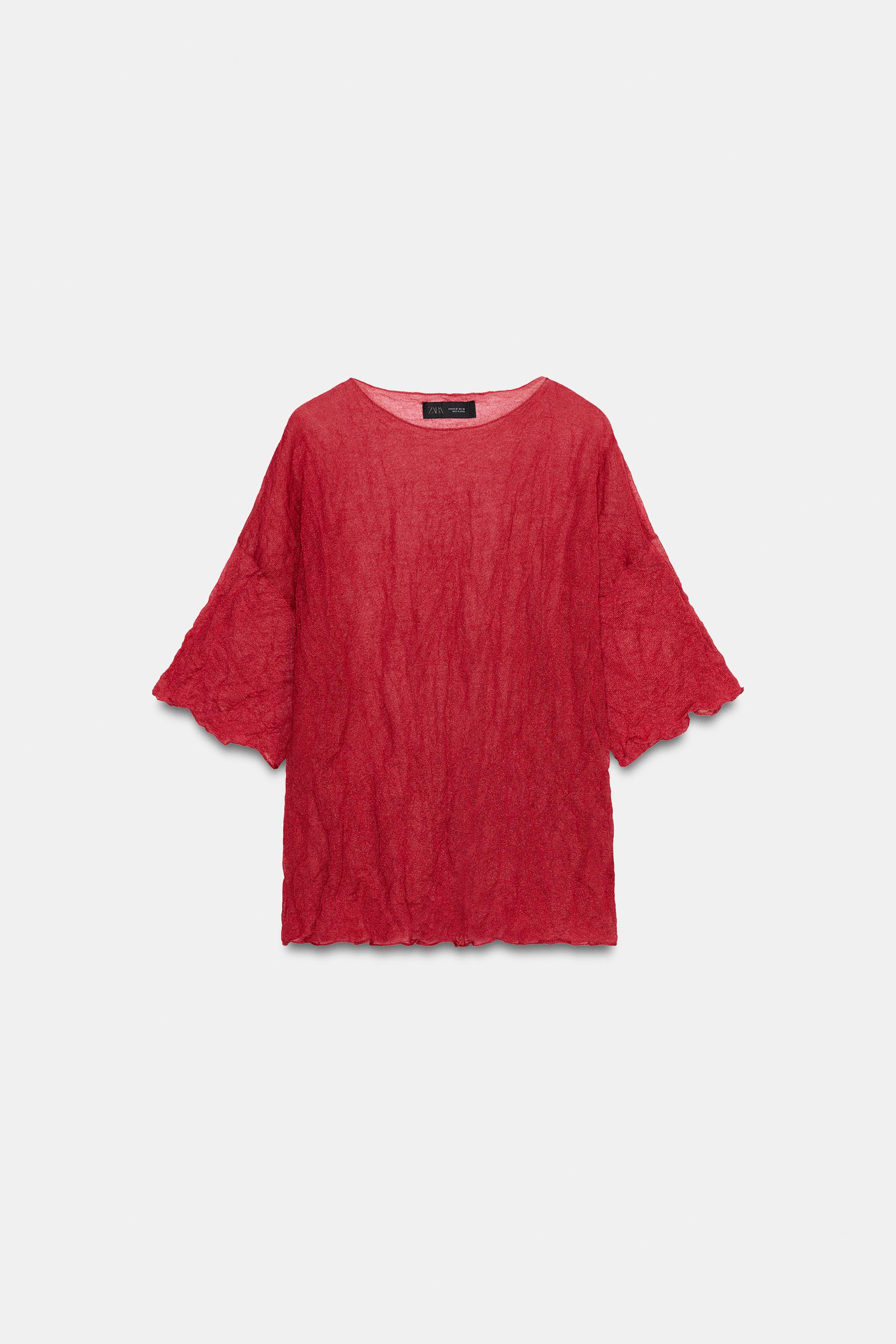 TOP EN MAILLE EFFET FROISSÉ