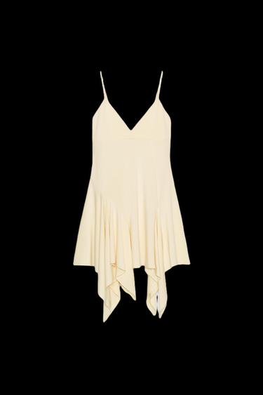 VESTIDO TIRANTES ASIMÉTRICO - Amarillo de Zara - Imagen 0