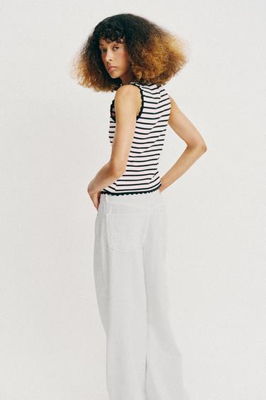 STRIPED WAISTCOAT TOP WITH METAL BUTTONS - Stripes by Zara - Image 5