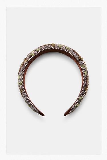 PADDED BEAD HEADBAND - Multicoloured by Zara