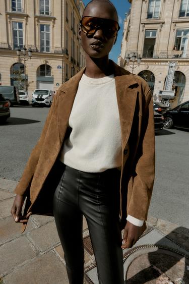 HIGH-WAIST FAUX LEATHER LEGGINGS - Black by Zara - Image 1