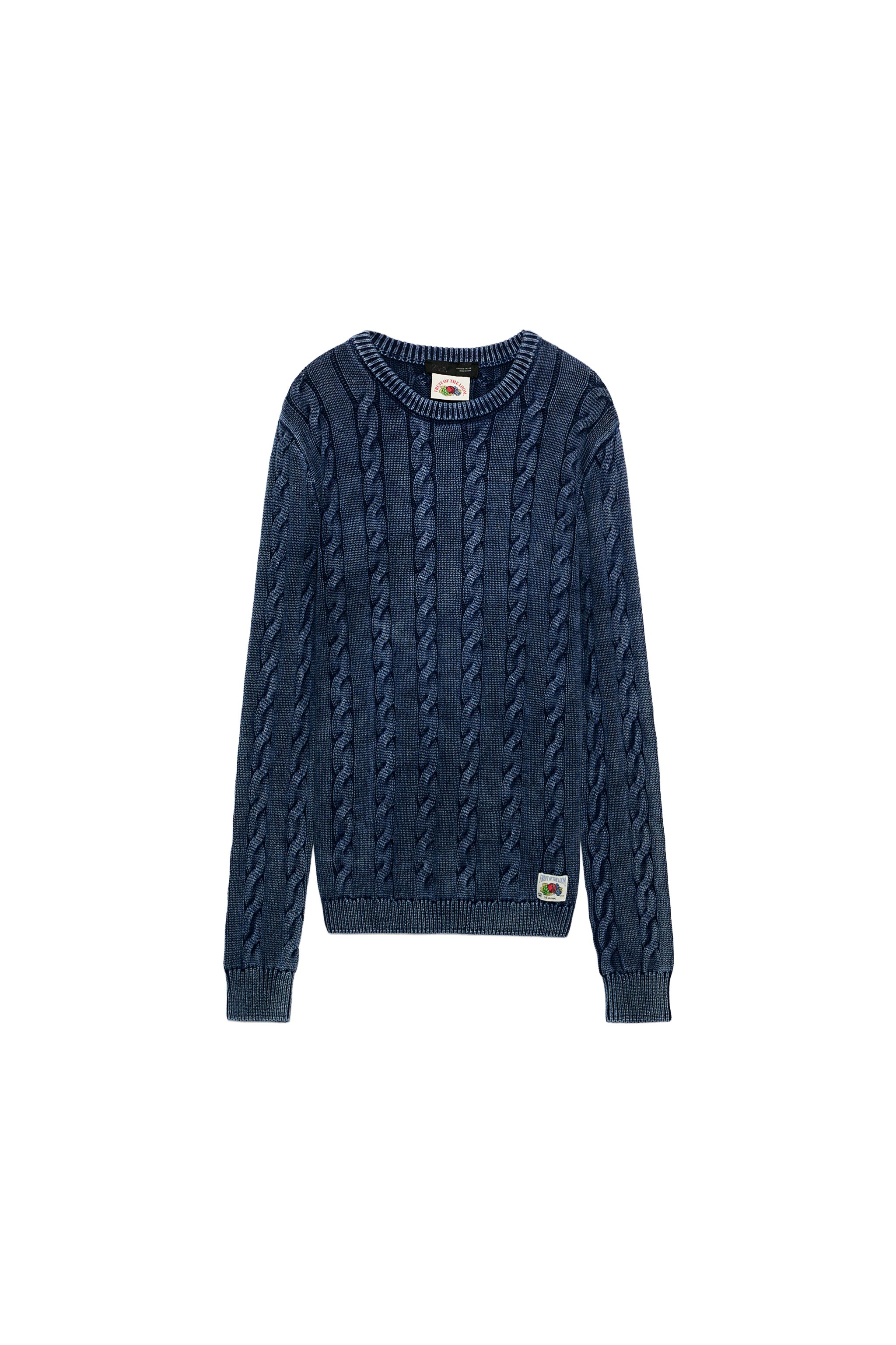 FRUIT OF THE LOOM™ CABLE KNIT OVERSIZED SWEATER