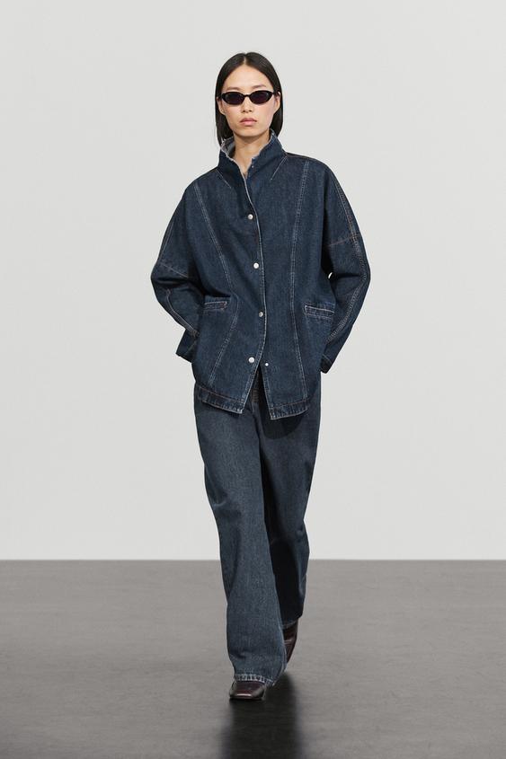 Veste en denim col montant 100 % coton -  de Zara - Image 0