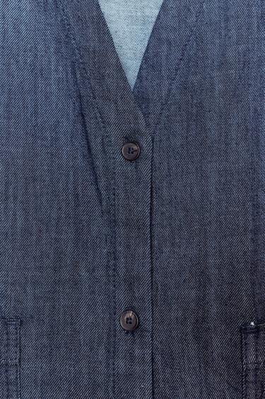 ZARA WOMAN COLLECTION RELAXED DENIM SHIRT - Blue by Zara - Image 8