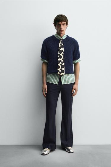 Zara HARRY LAMBERT FOR ZARA X DISNEY 喇叭造型長褲 - 海藍色