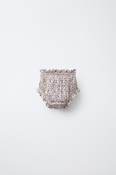 TEXTURED FLORAL BRIEFS - Ecru by Zara - Image 1