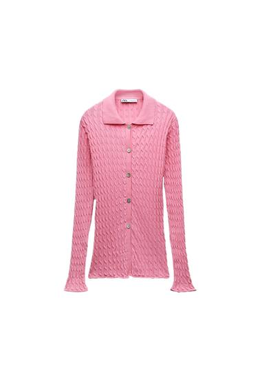 CABLE KNIT SHIRT