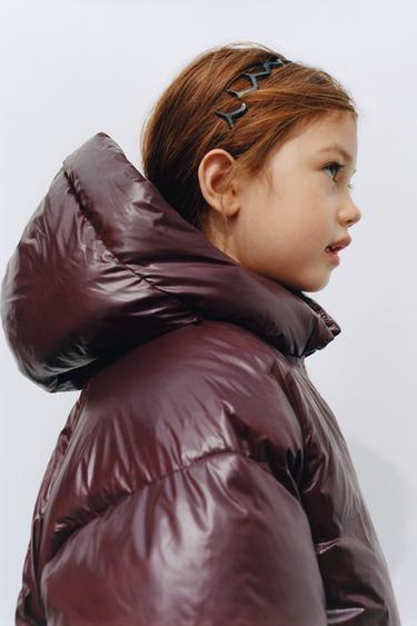 ПУХОВИК 50% ПУХА И 50% ПЕРА WATER REPELLENT WIND RESISTANT THERMAL INSULATION — ЦВЕТ БУРГУНДСКОГО ВИНА от Zara