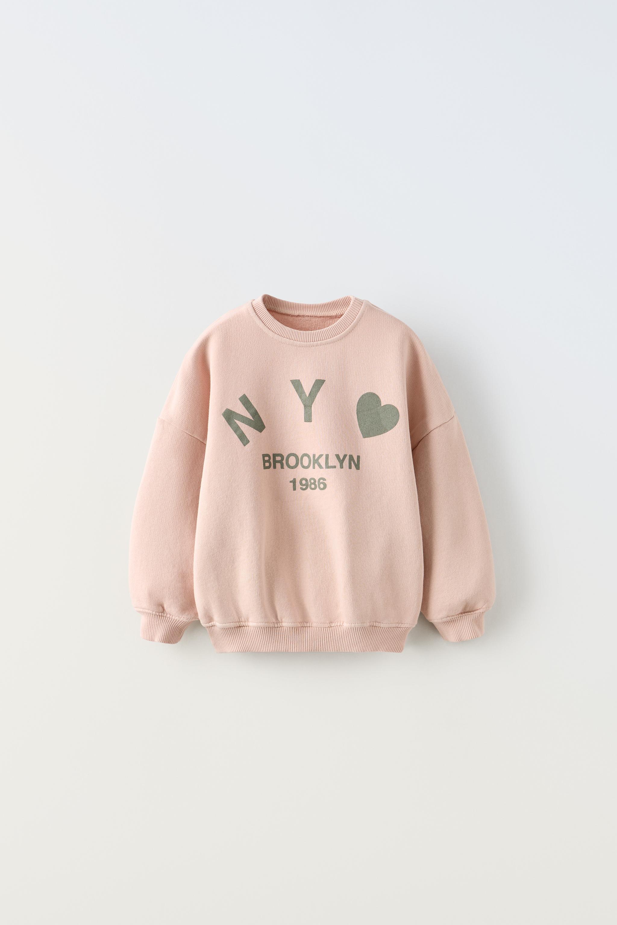 SUDADERA TEXTO - Rosa  ZARA Estados Unidos de América / United States