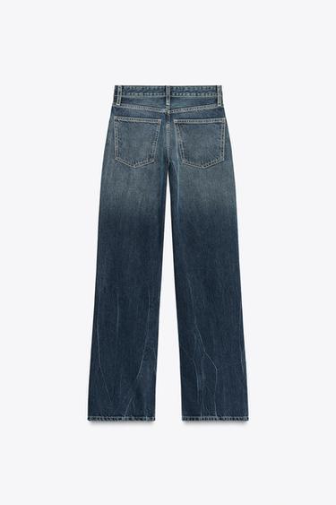 Zara TRF LOW RISE WIDE LEG JEANS - Midnight blue
