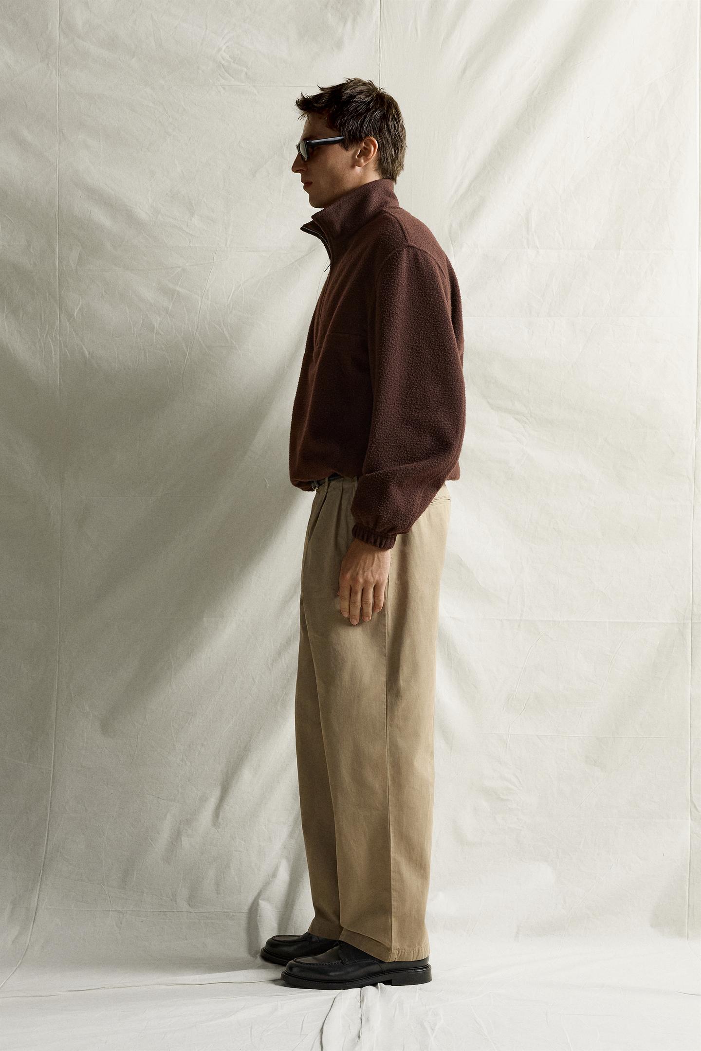 Мужская куртка Zara Manteco® Wool Blend Kangaroo, цвет: Тёмный сливовый — фото 4