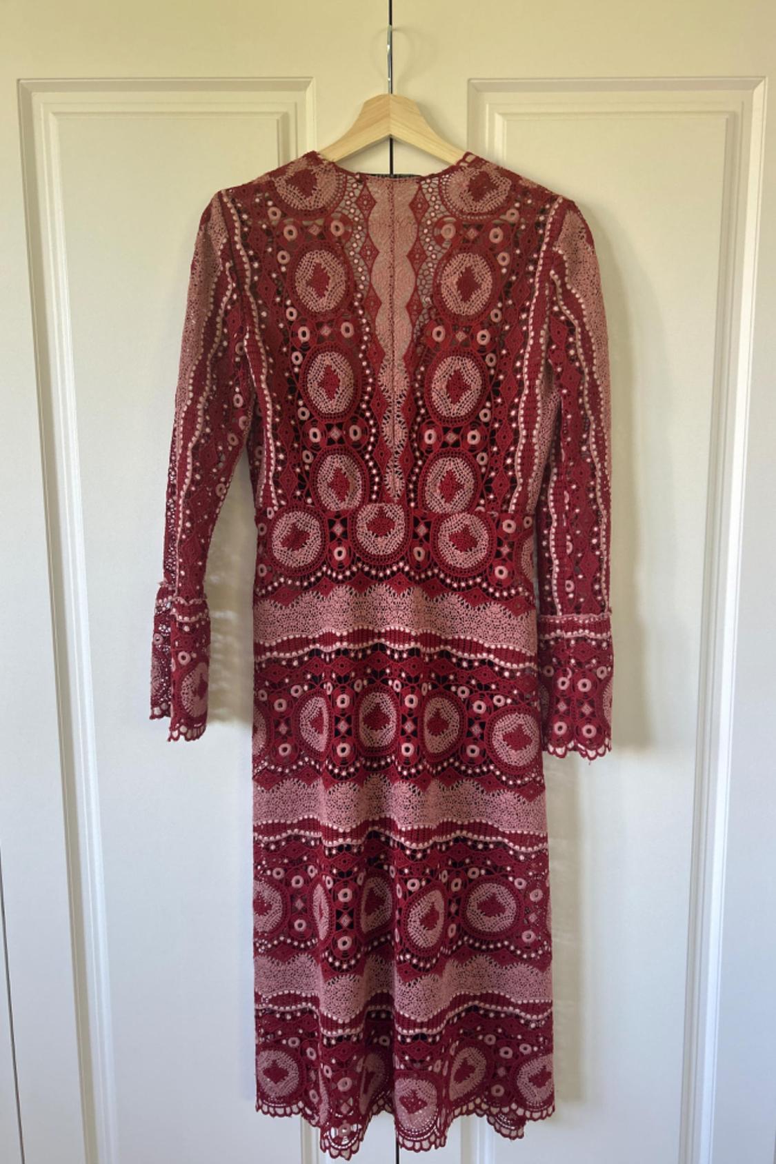 MIDI DRESS WITH EMBELLISHED LACE - Image 2