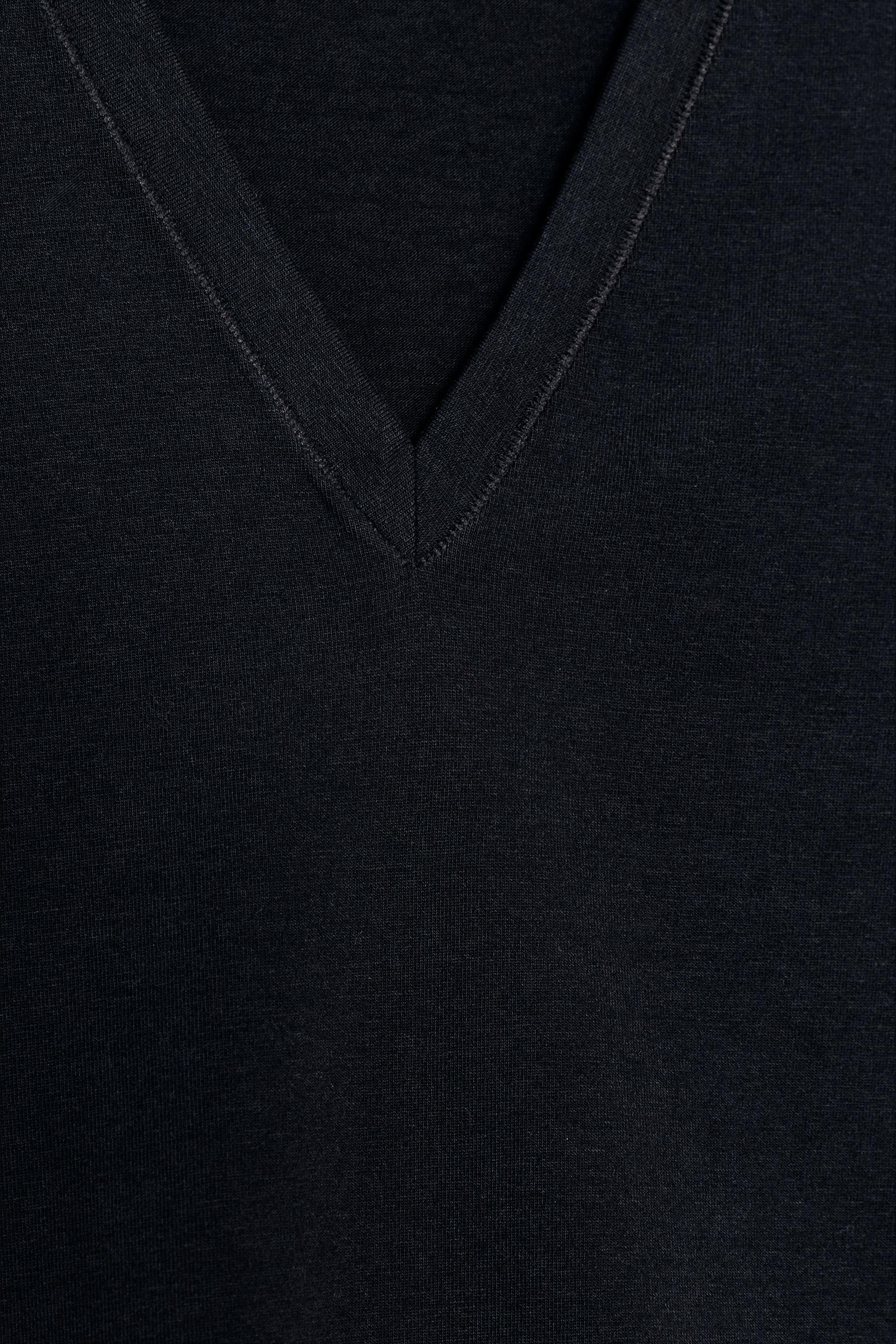 Zara V YAKA T-SHIRT görsel 8