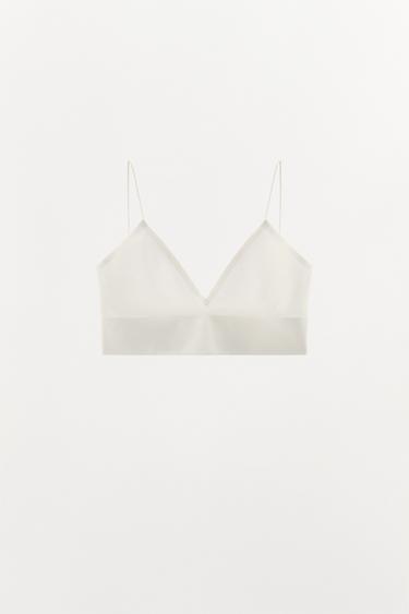 SEAMLESS TRIANGLE BRALETTE - White by Zara - Image 4