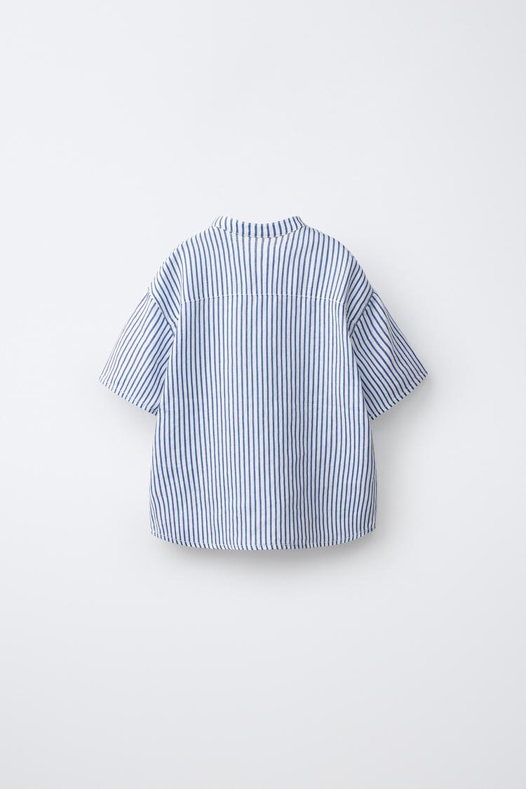 Camisa de cuello alto 100% lino 2