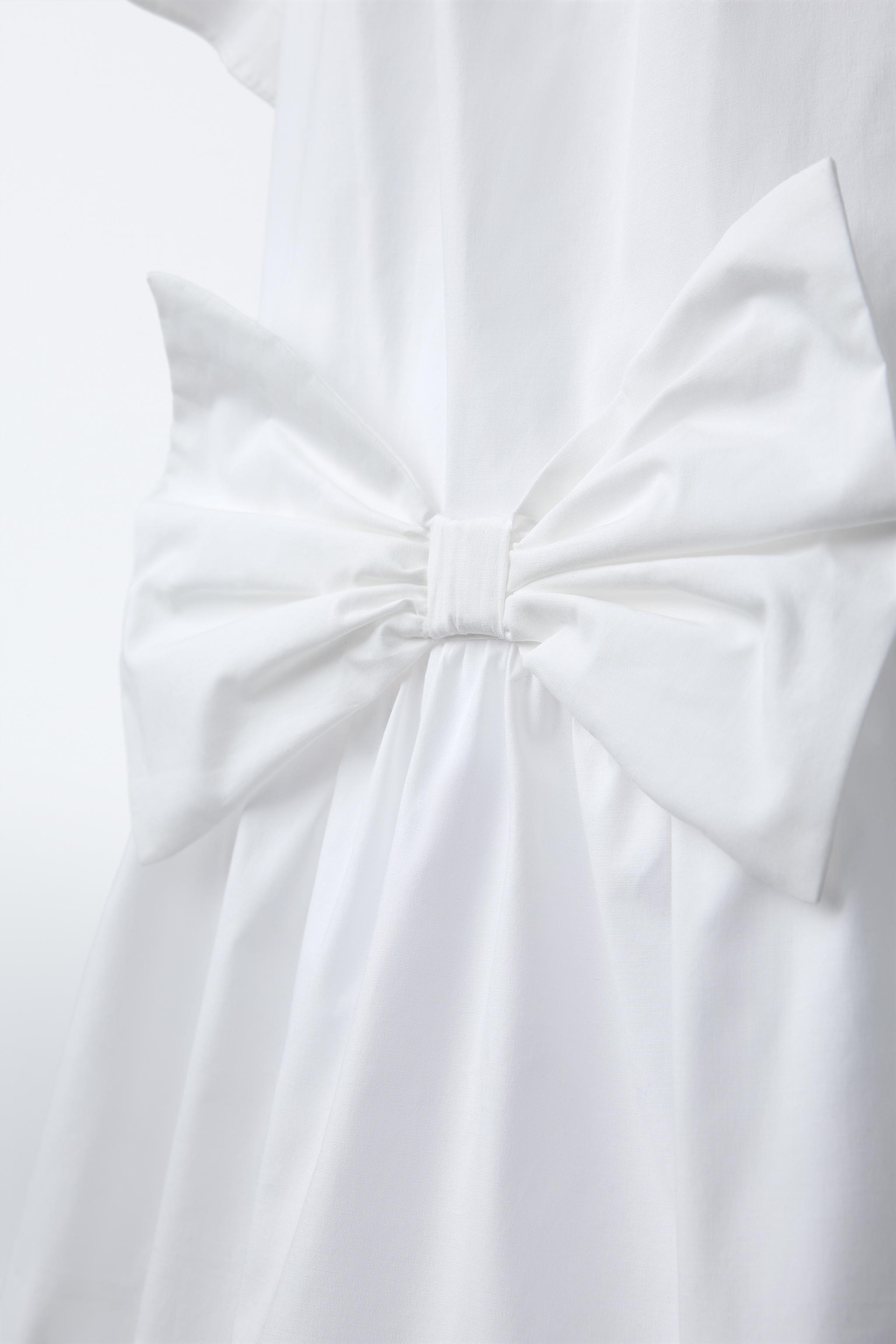 POPLIN DRESS WITH BOW