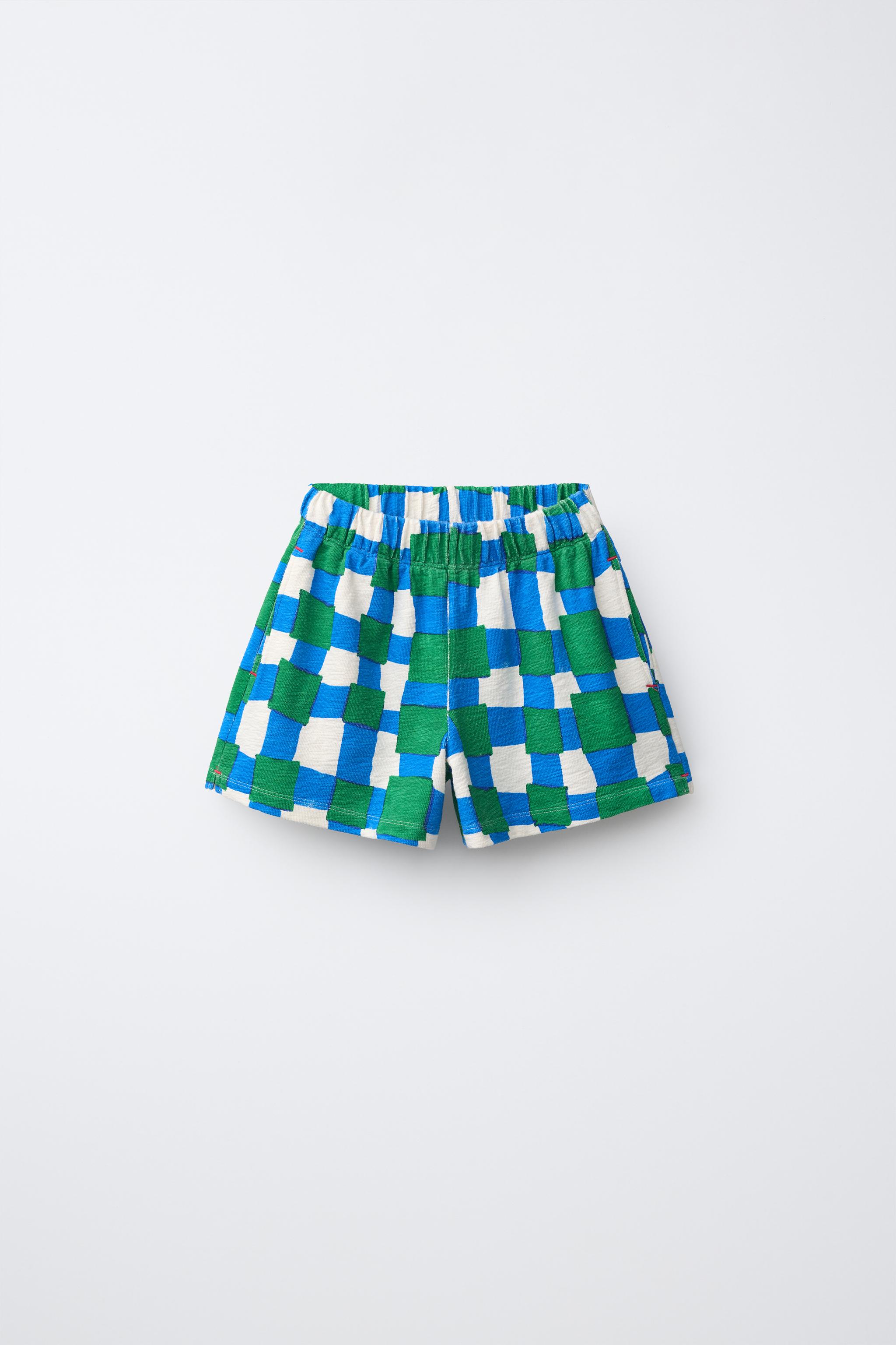 CLARA CEBRIAN © PLAID SHORTS — Blue