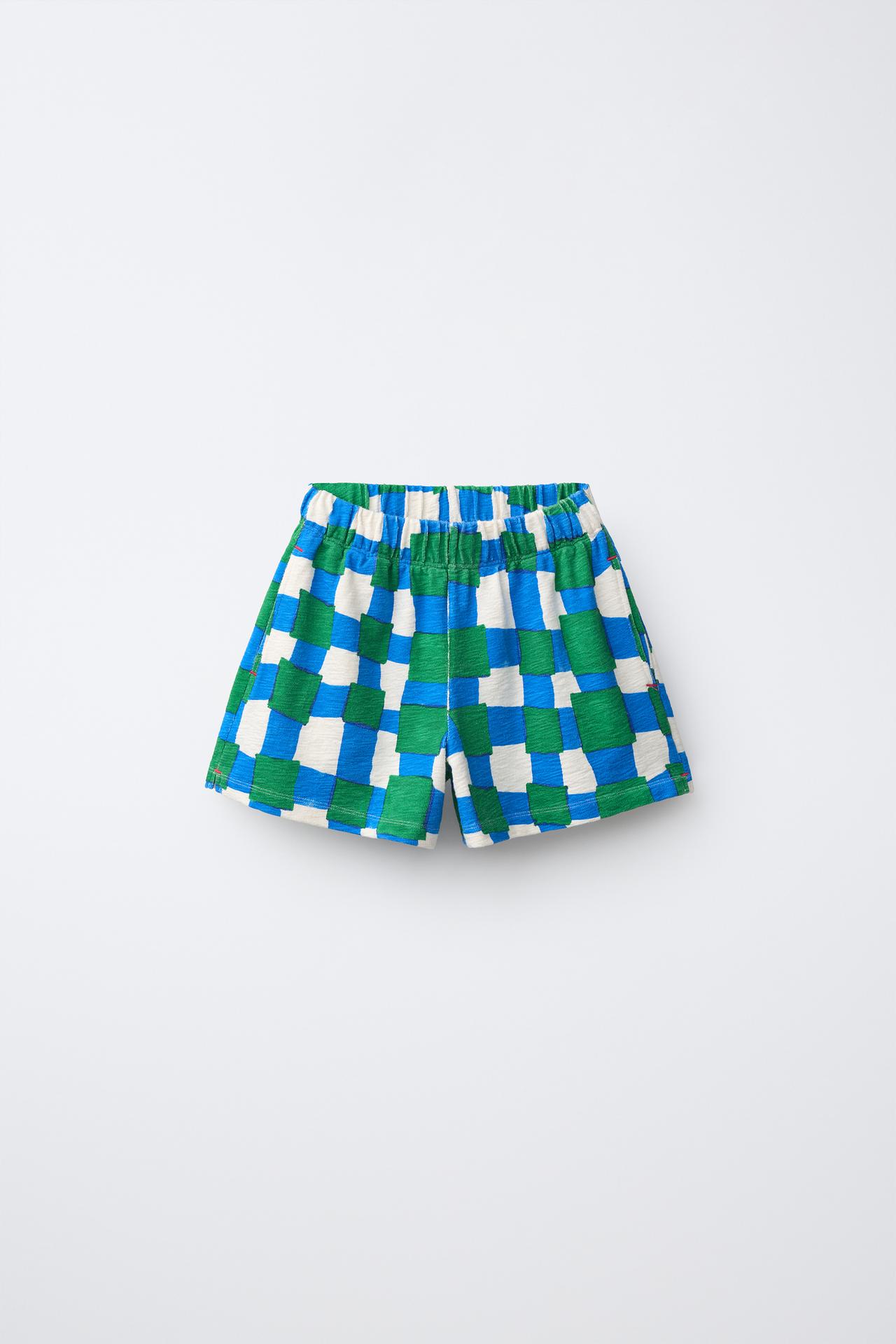 CLARA CEBRIAN © PLAID SHORTS — Blue