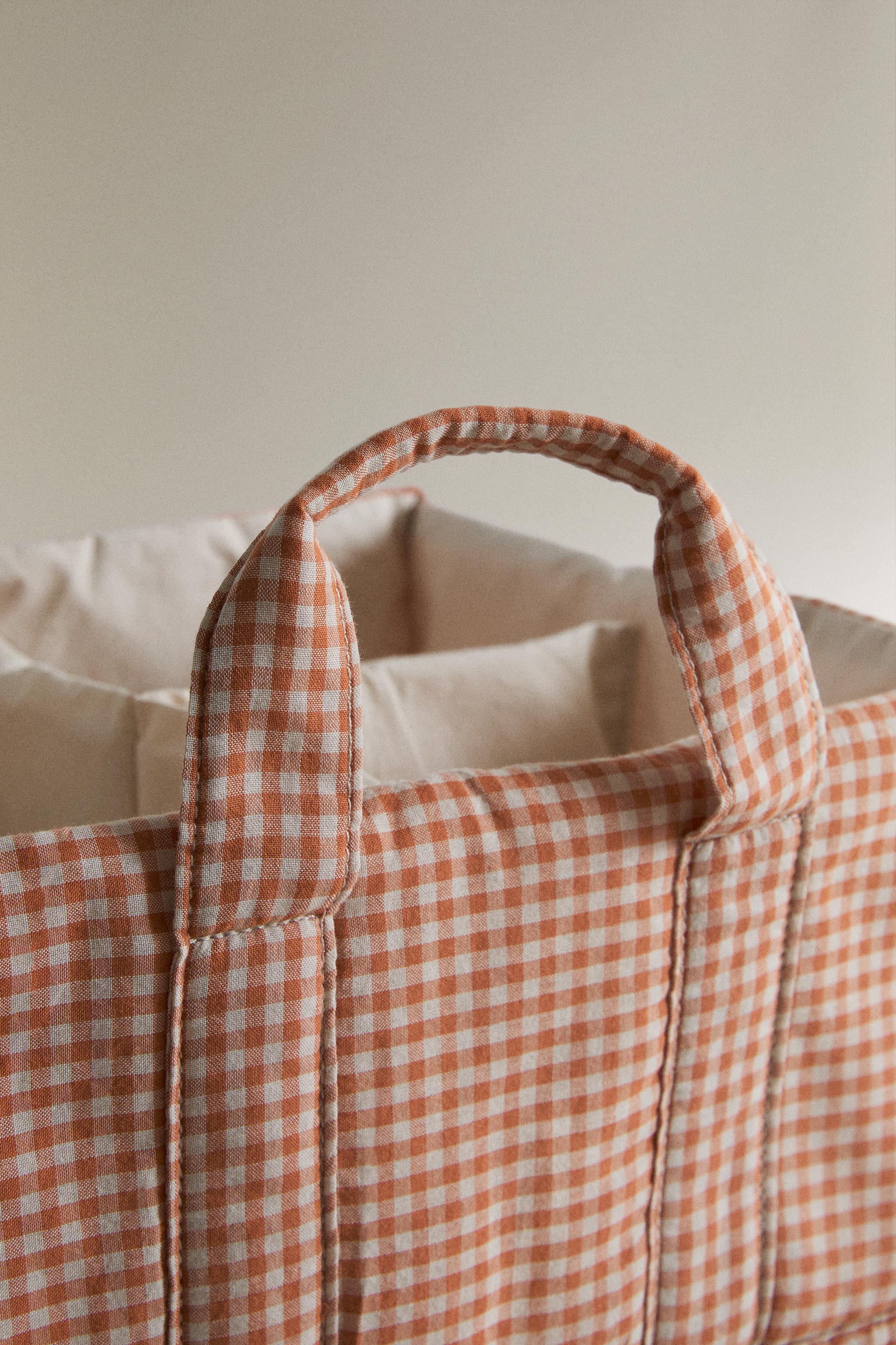 Zara COTTON GINGHAM BABY ORGANIZER — фото 2