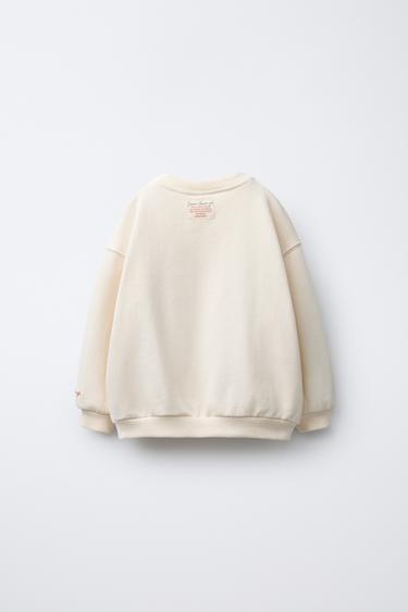 HEART POCKET SWEATSHIRT - Ecru by Zara - Image 1