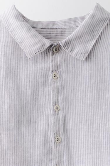 6-10 ANS/ CHEMISE RAYURES 100% LIN ÉDITION LIMITÉE - rayures de Zara - Image 2