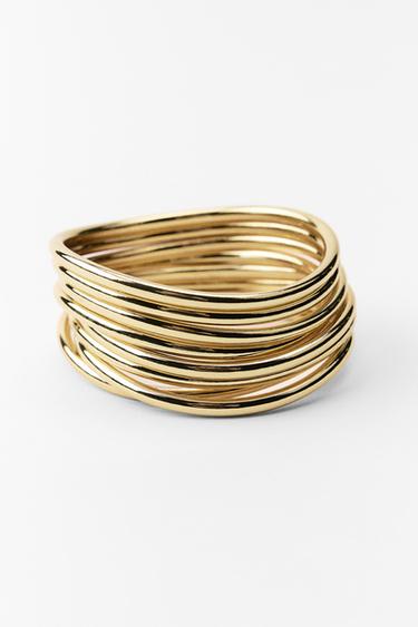 PACK OF METALLIC BRACELETS - Golden by Zara