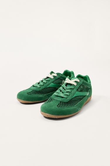 LIMITED EDITION MESH TRAINERS - Green by Zara - Image 3