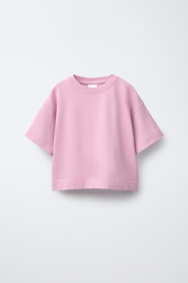 Zara PLAIN HEAVY WEIGHT T-SHIRT - Pink - Image 0