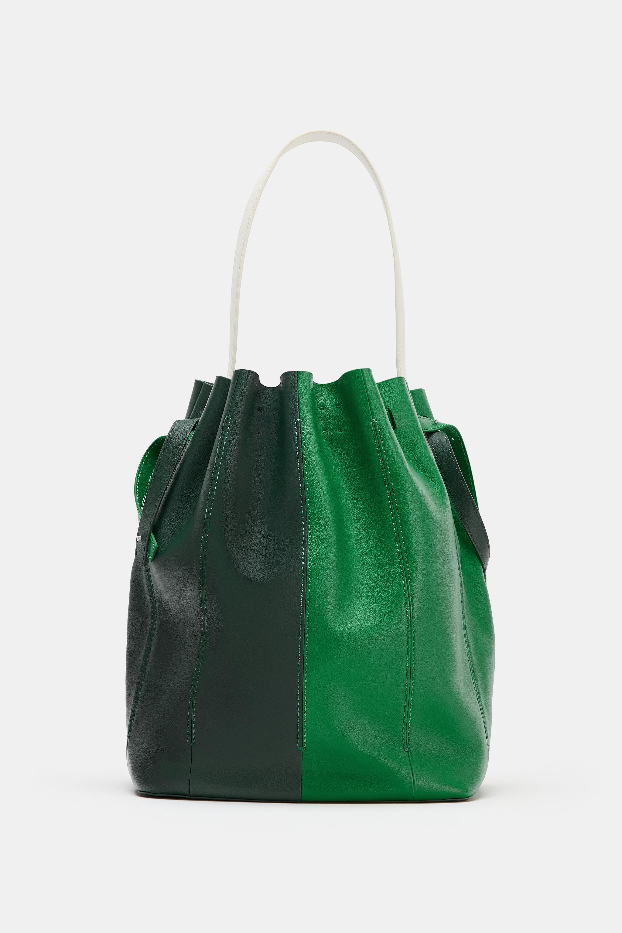 Женские сумки Zara LARGE COLORBLOCK LEATHER — фото 3
