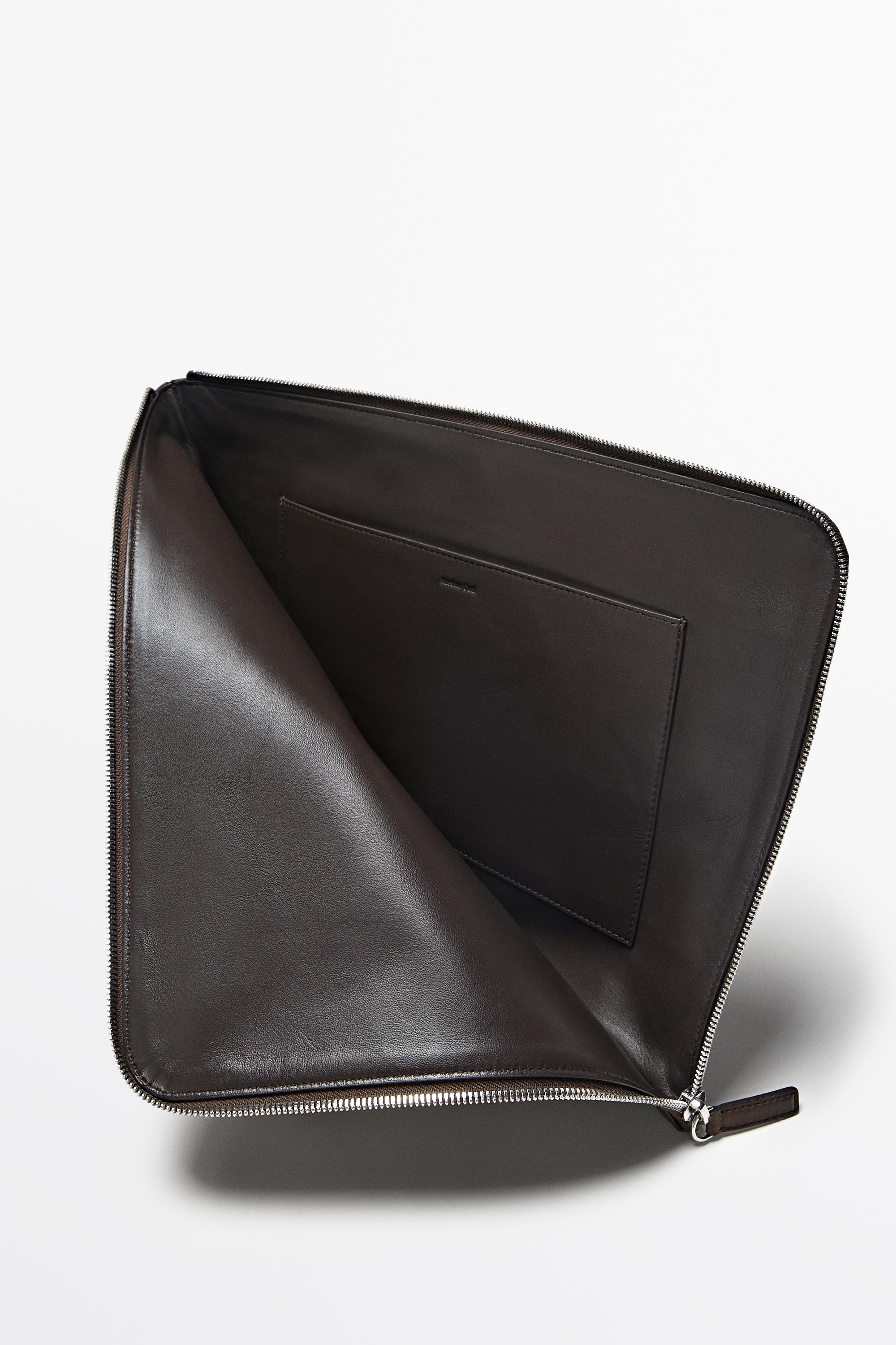 Housse ordinateur portable L en cuir nappa