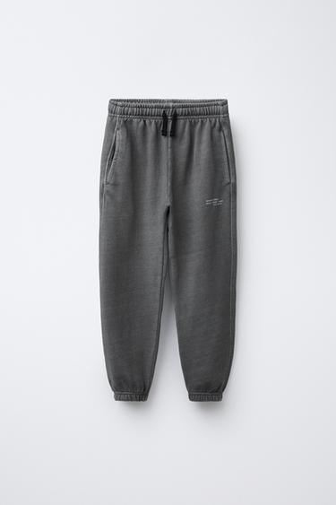 GARMENT DYE FLEECE JOGGERS - Anthracite grey by Zara
