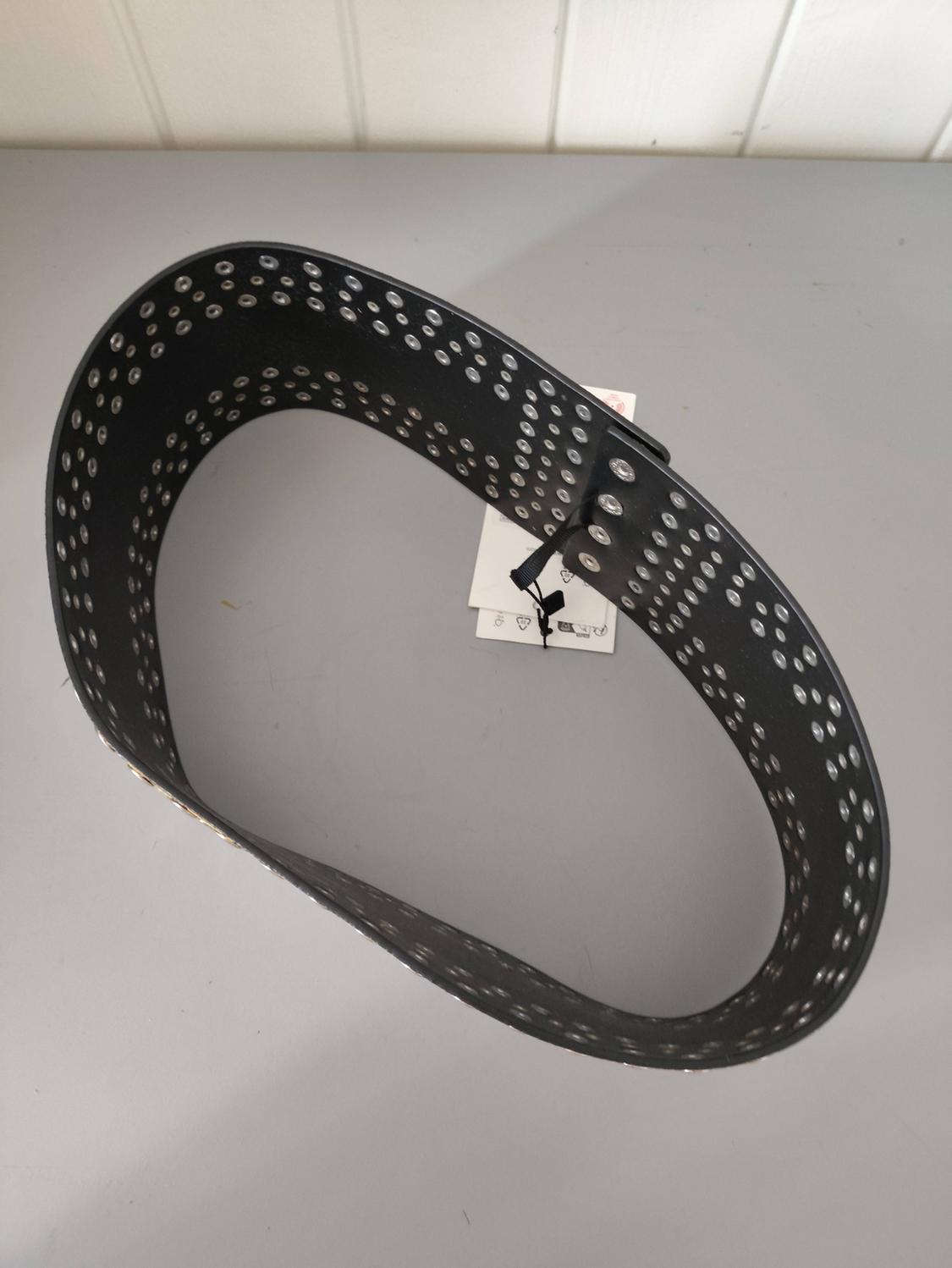 ANIMAL PRINT STUDDED LEATHER SASH BELT - Image 4